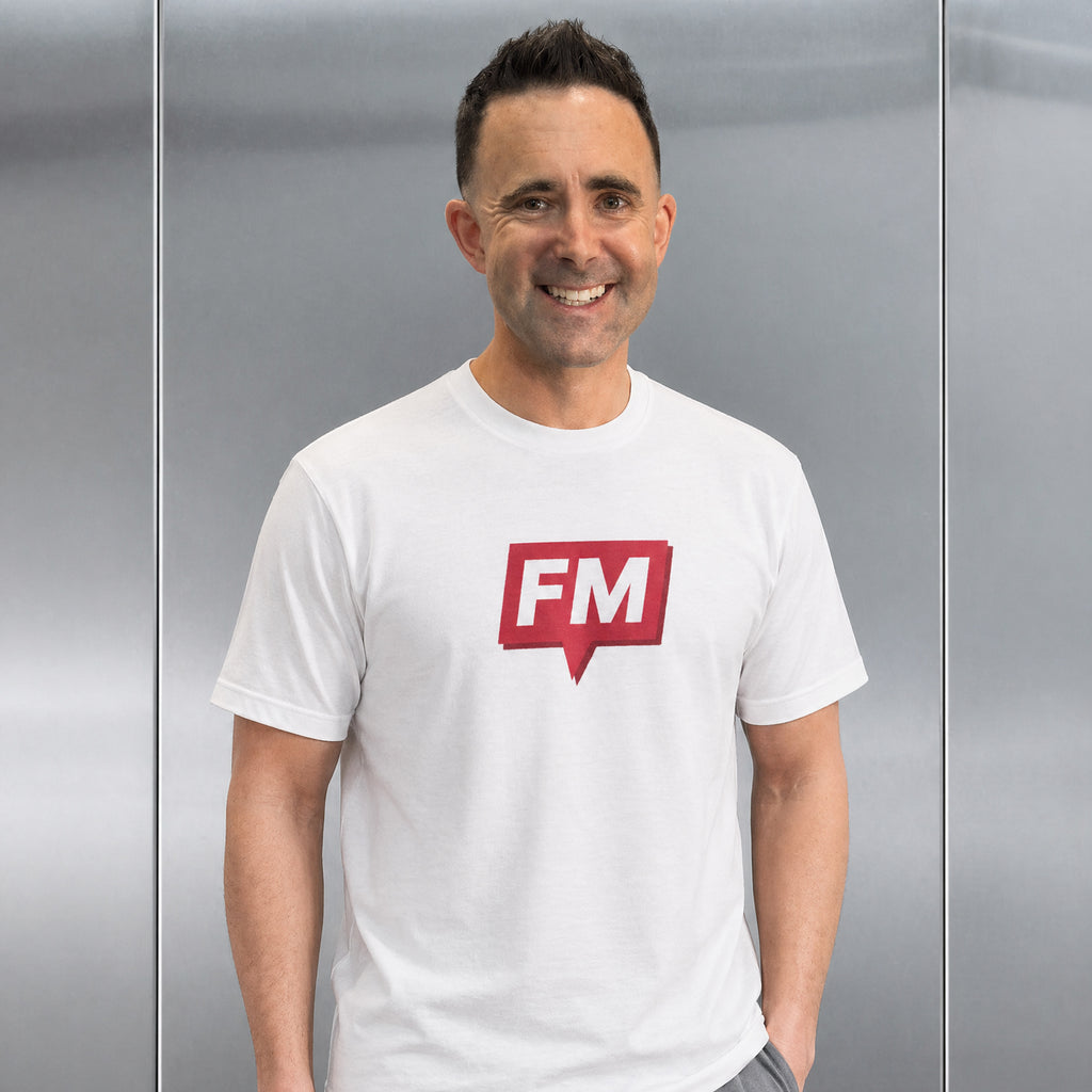 FM Creator 2.0 Large Logo Tee White / Saints Red