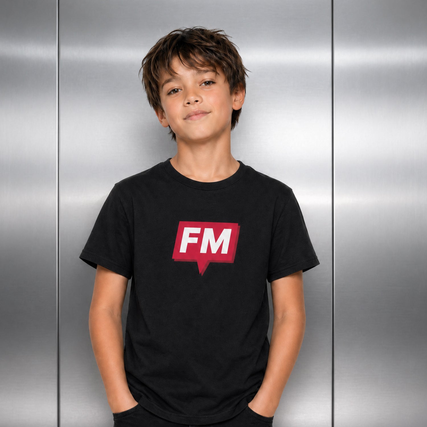 FM Creator 2.0 Junior Tee Black / Saints Red