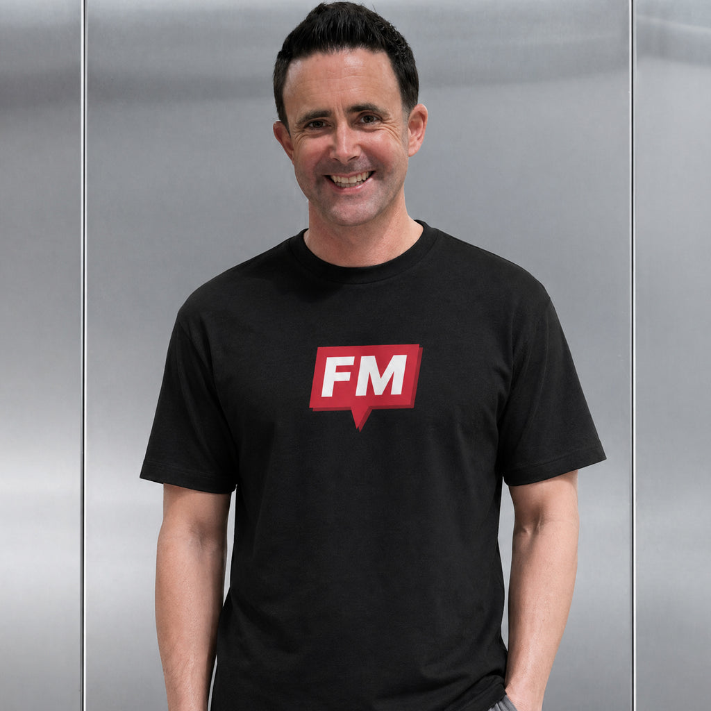FM Creator 2.0 Organic Tee Large Logo Black / Saints Red