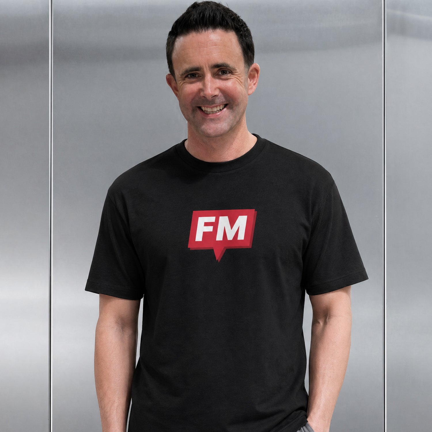 FM Creator 2.0 Organic Tee Large Logo Black / Saints Red