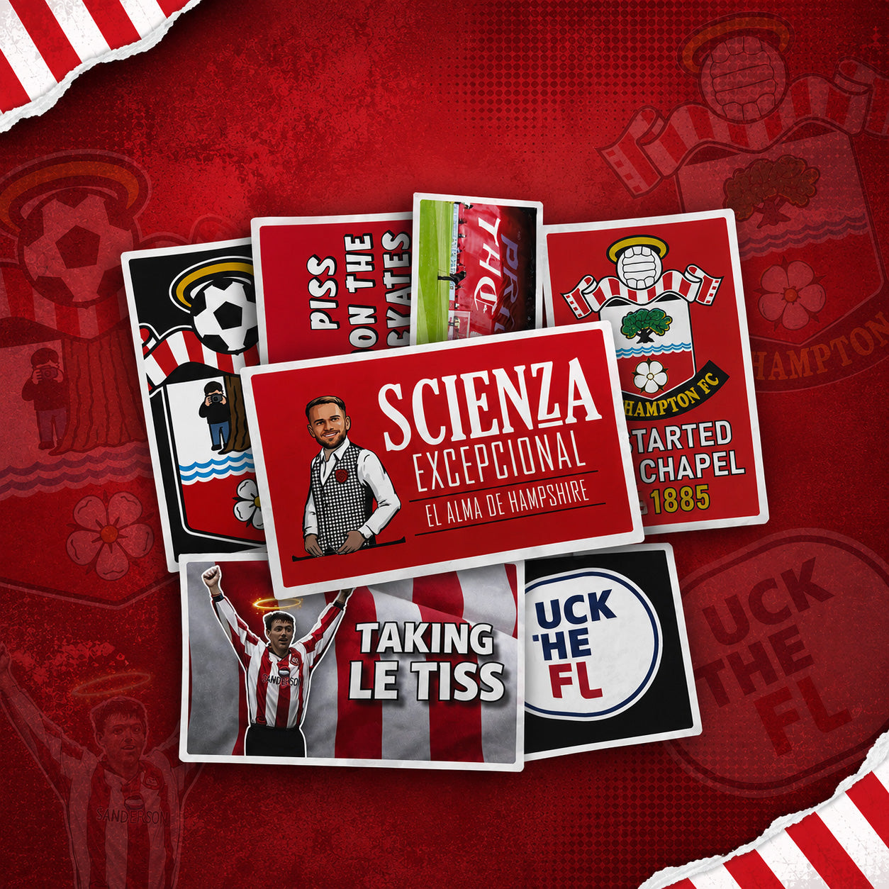 Spygate Fan Sticker SET x 7 Stickers